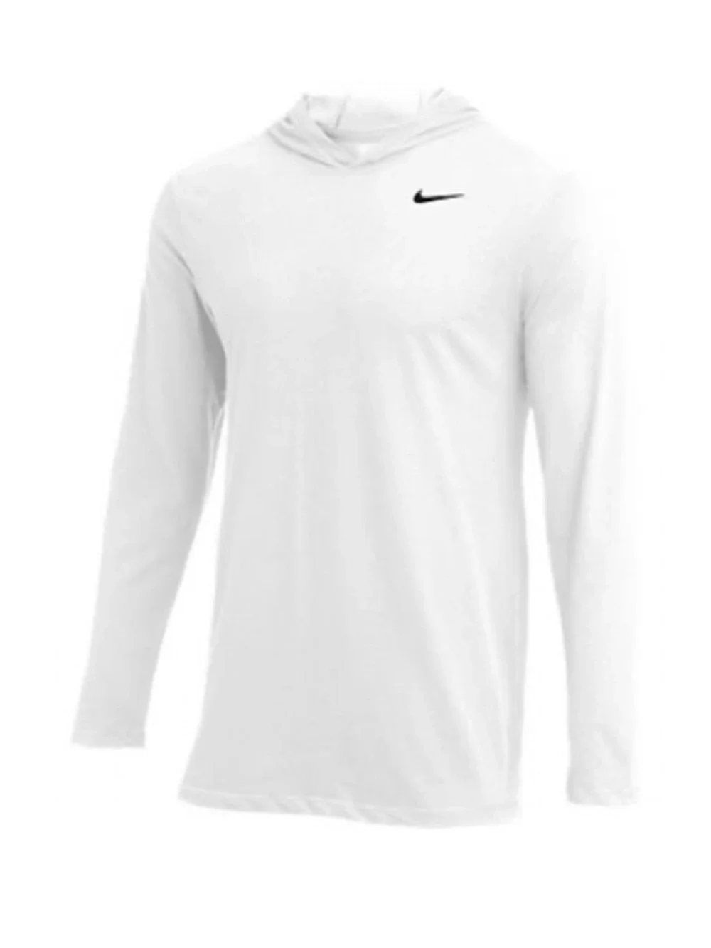 NWT Nike White Dri-Fit Long Sleeve Hoodie Tee Size Large